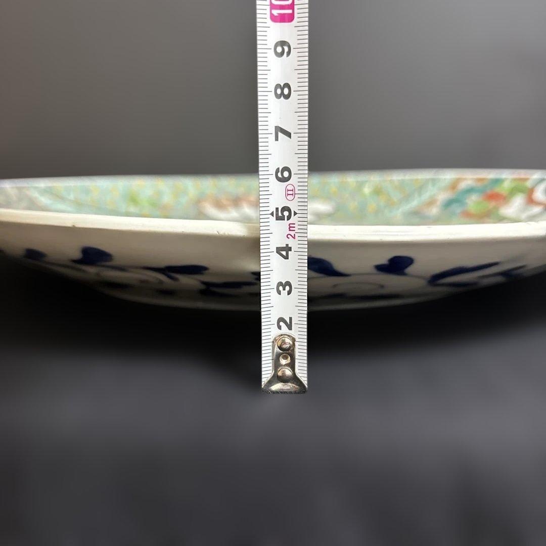 古伊万里 人物 骨董品 直径40センチ 大皿 色絵 人物馬山水図柄