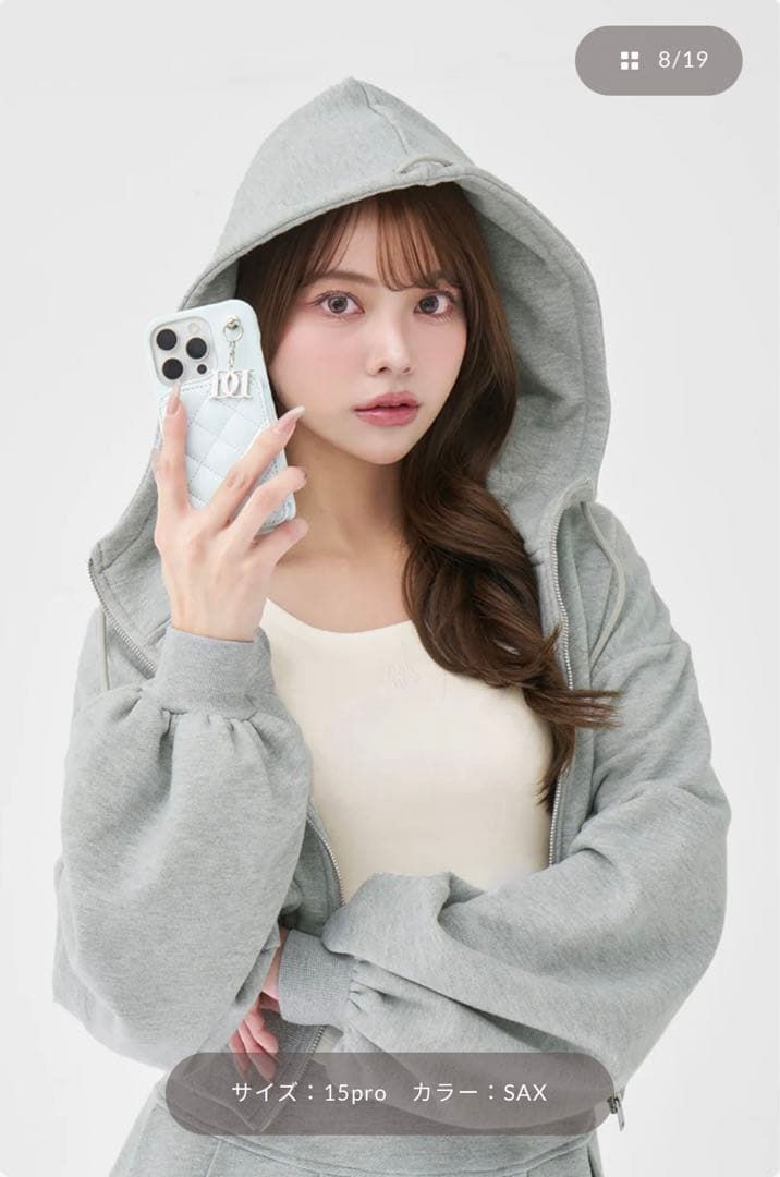 Darich キルティングミラーDDチャームiPhoneケース 15Pro