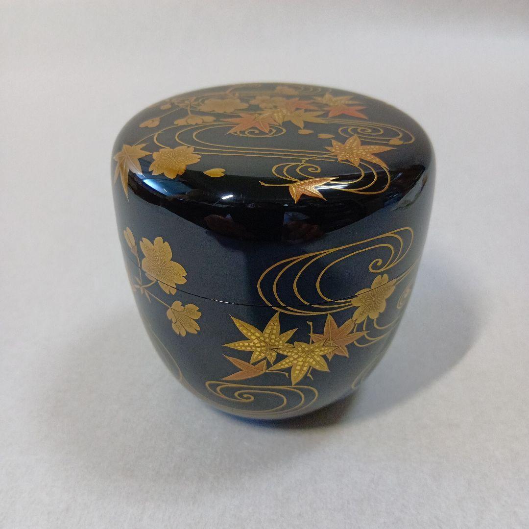 茶道具　大棗雲錦流水蒔絵