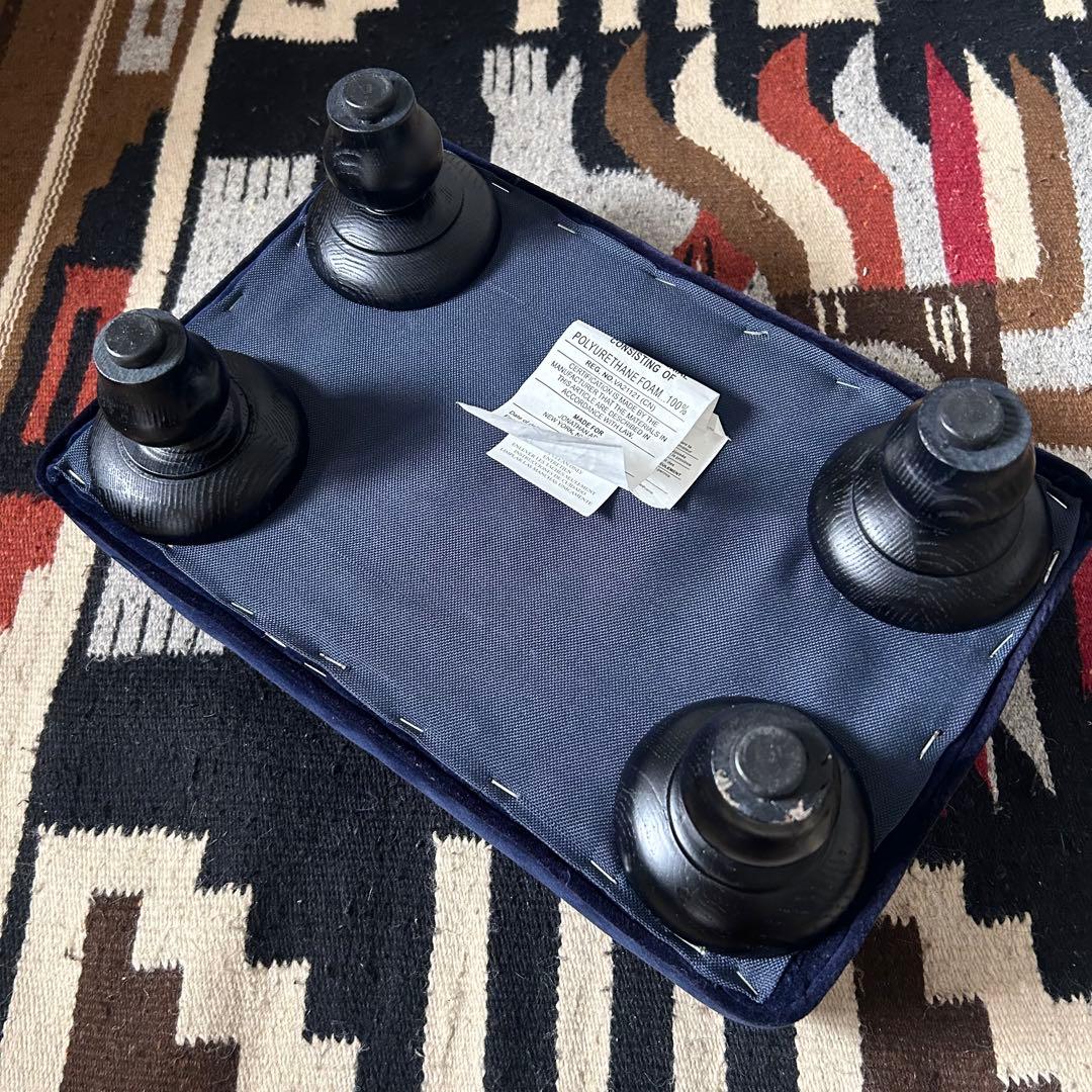 【激レア　美品】ジョナサンアドラー　オットマン　星条旗　ロゴ刺繍　木彫足　ウール