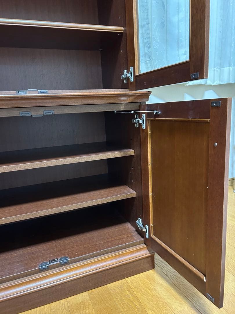 MARUNI マルニ木工 地中海シリーズ ハイボード書棚　木製キャビネット