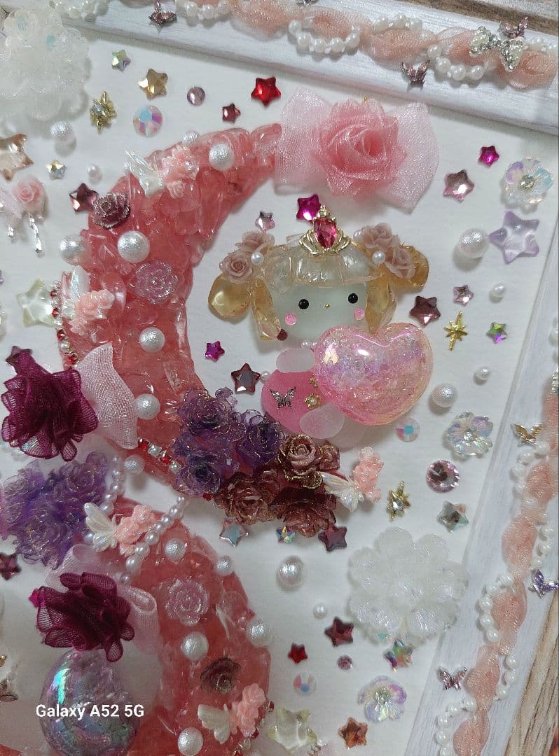 シーグラスアート Rose Moon♪こちらは専用です(⋆ᴗ͈ˬᴗ͈)”♪