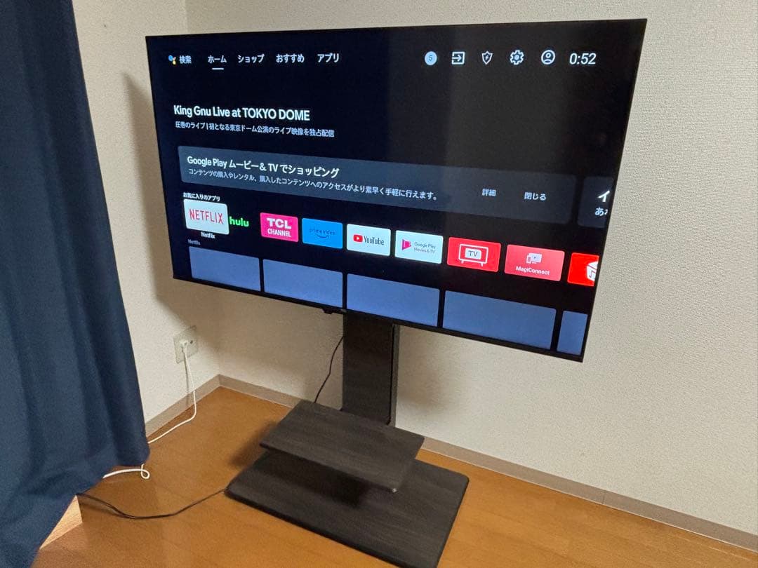 TCL 4K液晶TV 55V型 スマートテレビ 55JP61 22年製