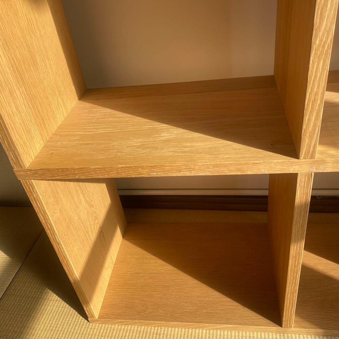 値下げ不可　無印良品　スタッキングシェルフ　３段×２列　オーク材