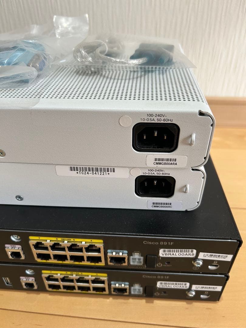 【CCNA、CCNP】静音セット 4台セットCisco 891FJ、2960