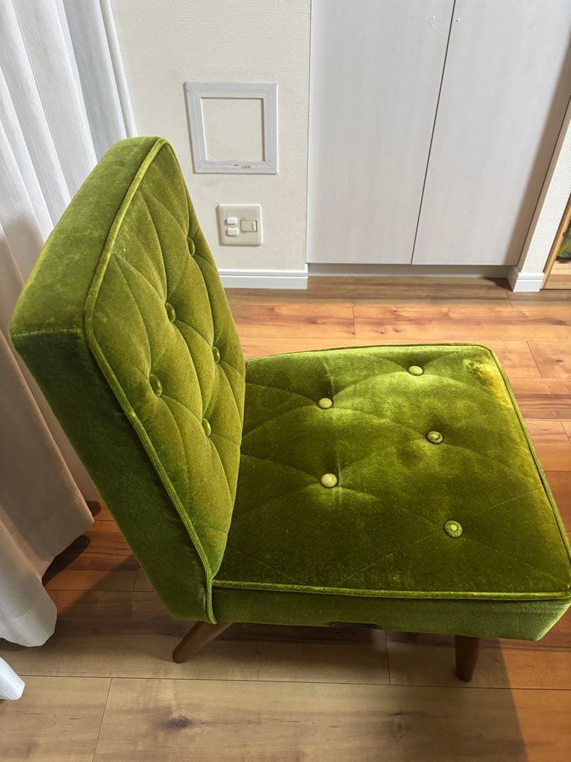 カリモク60 カフェチェア モケットグリーン