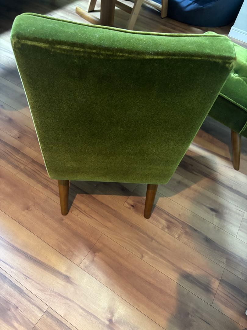 カリモク60 カフェチェア モケットグリーン