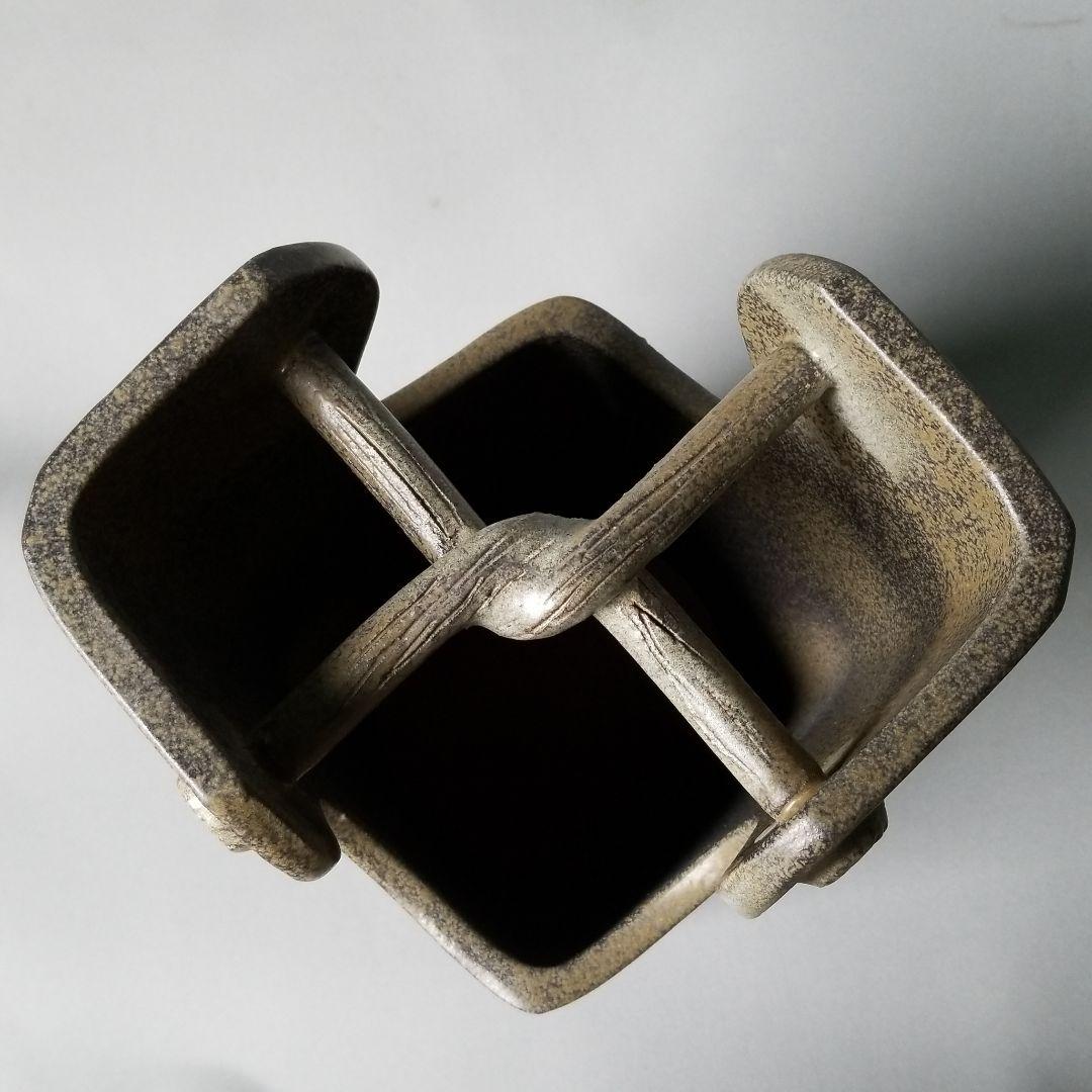 信楽焼傘立て  ひし形手付き 高さ４５cm