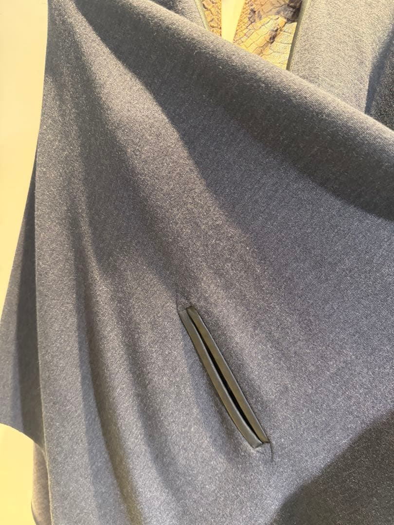 SEMICOUTURE フリンジ付きポンチョケープコート ほぼ未使用