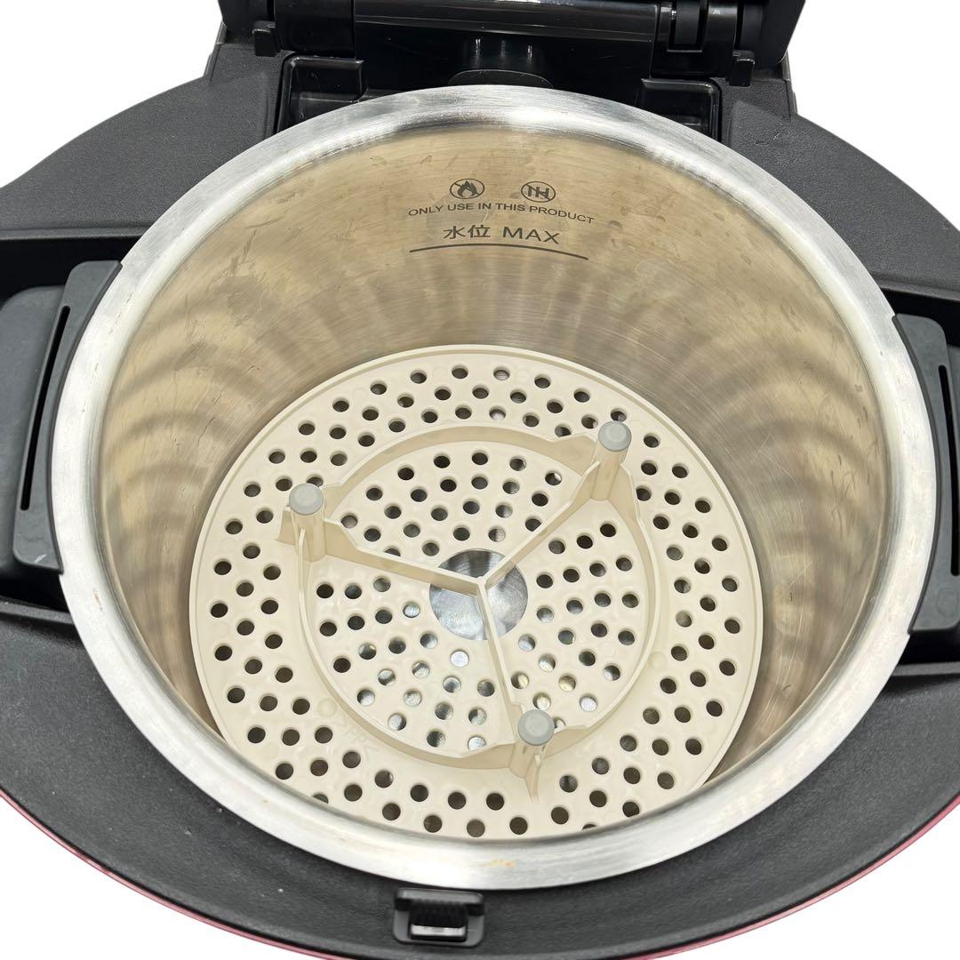 SHARP ヘルシオ 水なし自動調理鍋 KN-HT16E-R 1.6L 美品