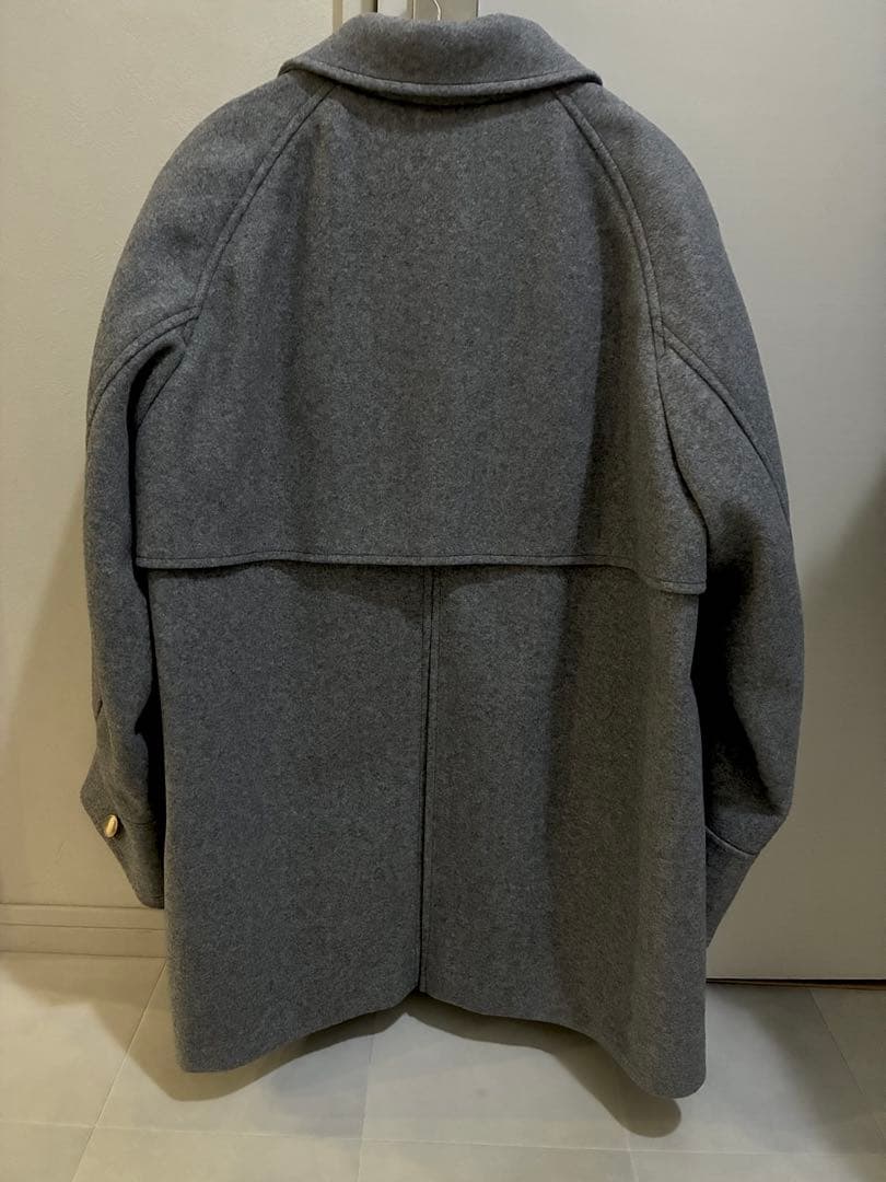 SHIPS ウール ライク ジャージー メルトン 2WAY Pコート