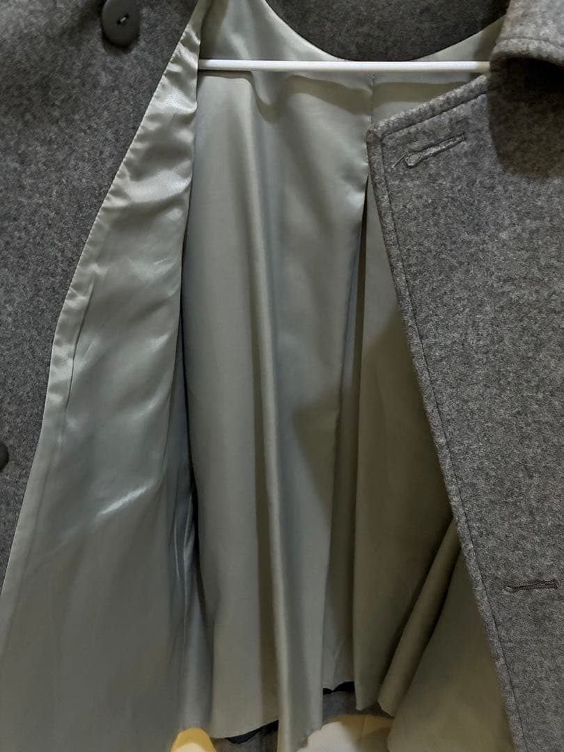 SHIPS ウール ライク ジャージー メルトン 2WAY Pコート