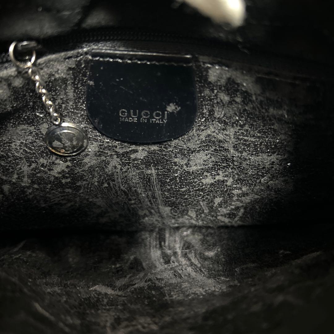 GUCCI チェーン　ショルダーバッグ　カゴバッグ　ブラック　カゴ