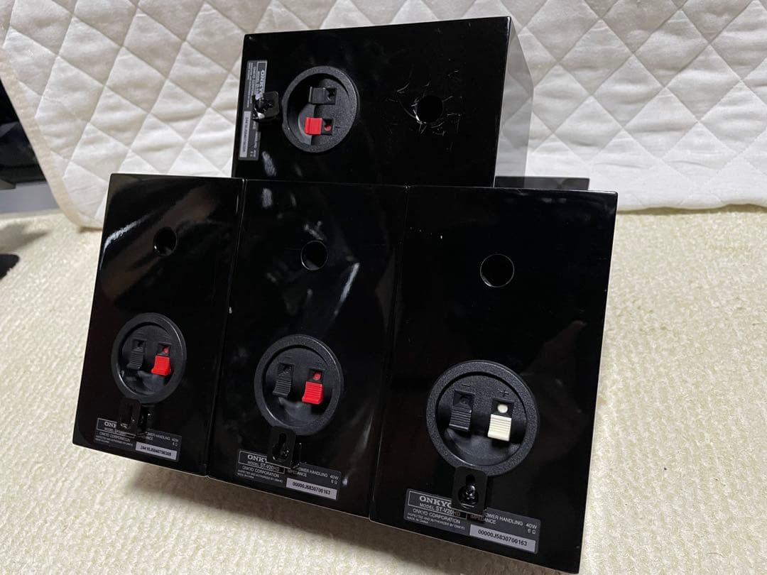 【ケーブル27M付き】ONKYOスピーカー5個 ST-V20HD/D-108C