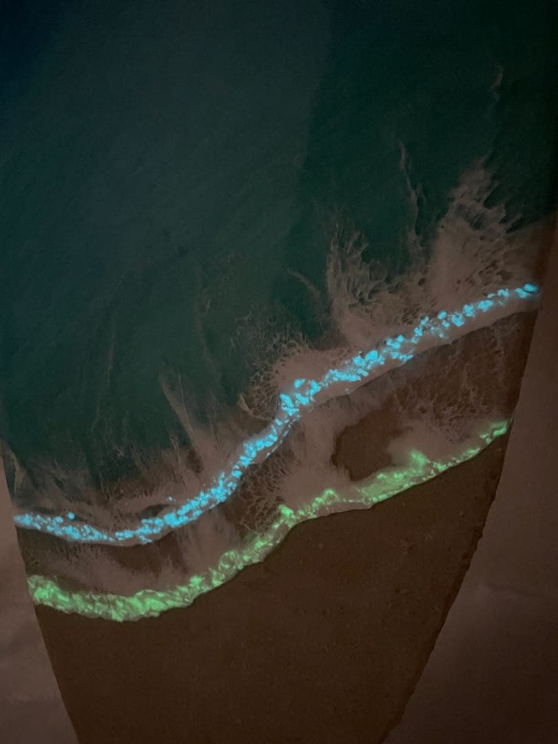 サーフボードパネル　オーシャンレジン　海レジン　蓄光✨　オブジェ　NO16