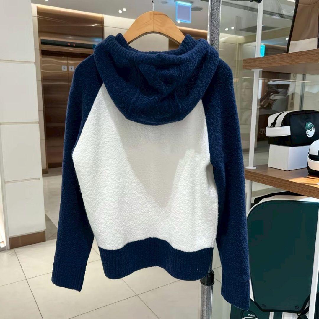 新品　マルボン　malbon　ゴルフ　フード付トップス　ネイビー　レディース