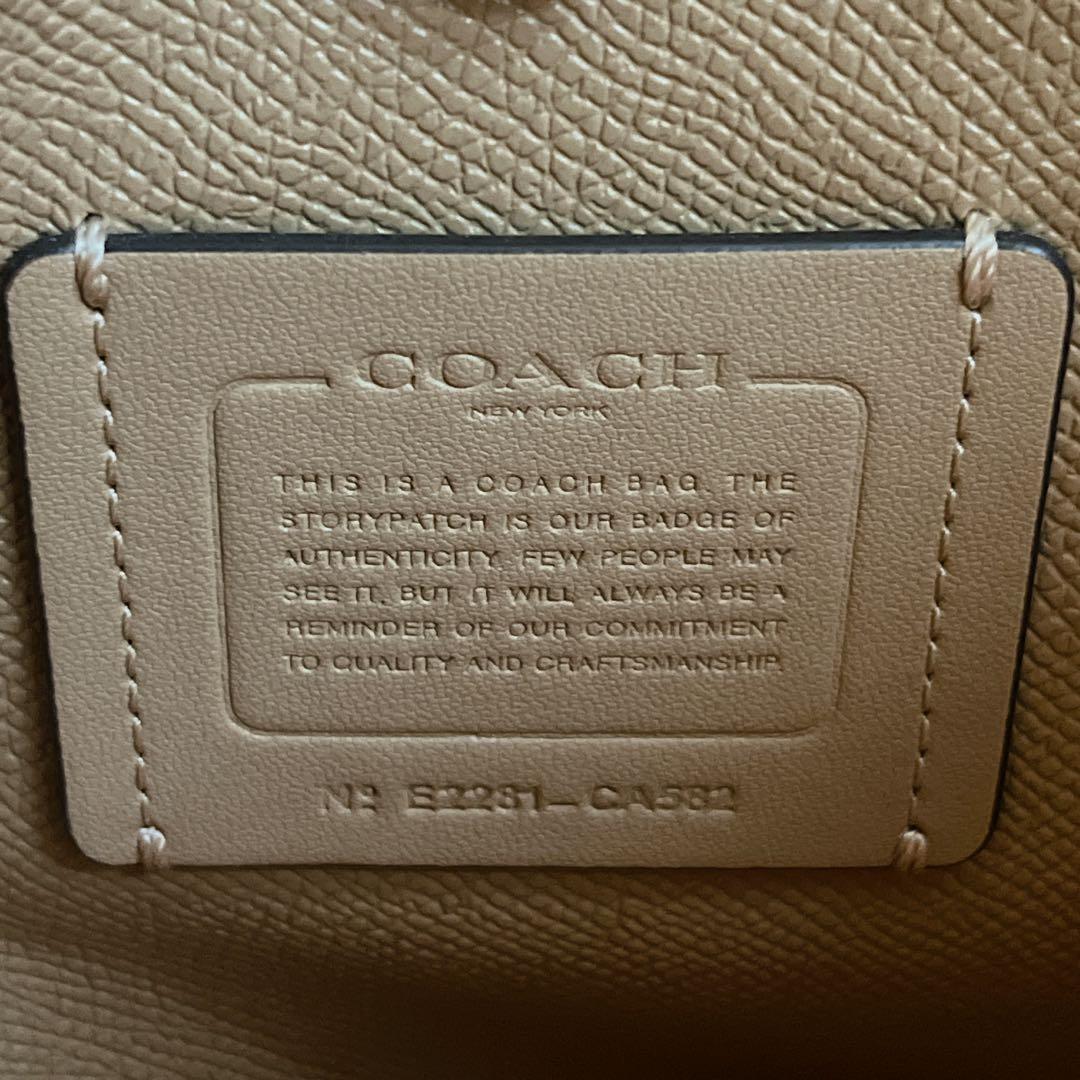 美品　コーチ　モリー　2way ショルダーバッグ　シグネチャー　バケット　レザー