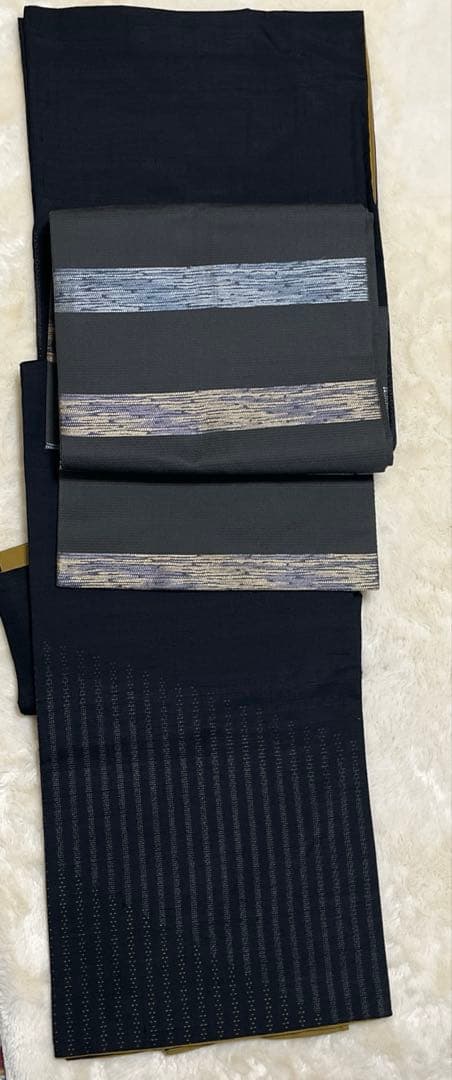 逸品　結城　草木染め奥里紬　訪問着