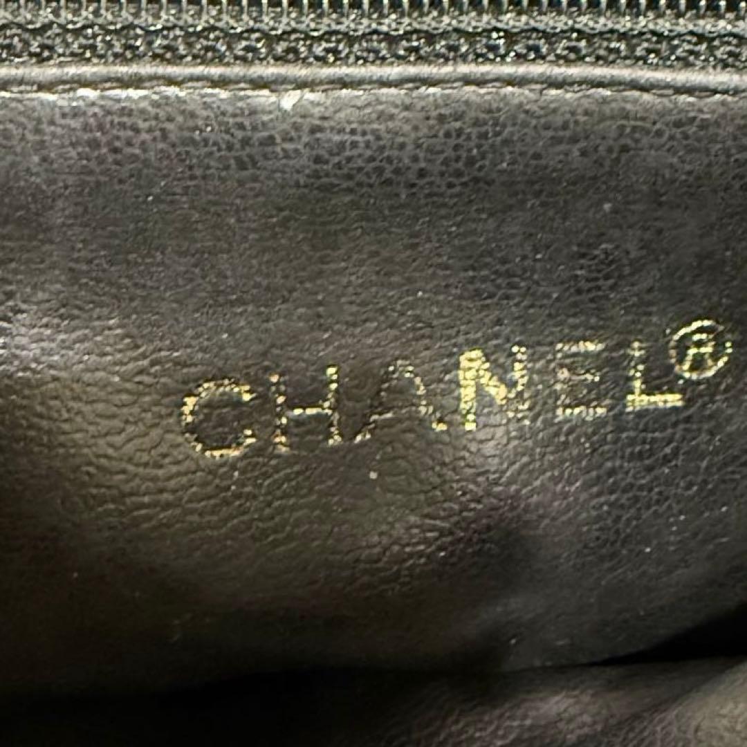 【セール】シャネル キャビアスキン シェブロン ショルダーバッグ ポシェット 黒