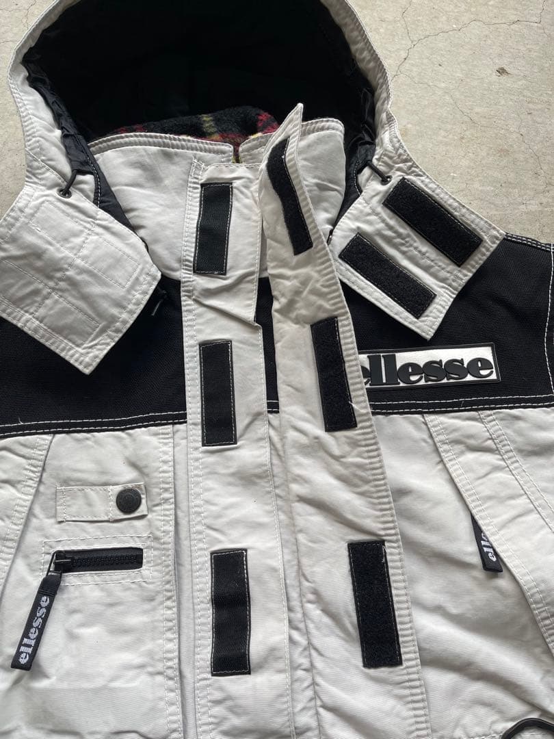 90s ellesse スキーウェア ホワイト/ブラック
