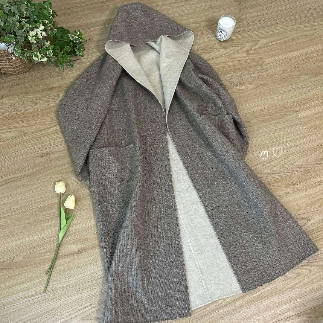 GALERIE VIE ギャルリーヴィー　ウールダブルフェイスフーデッドコート