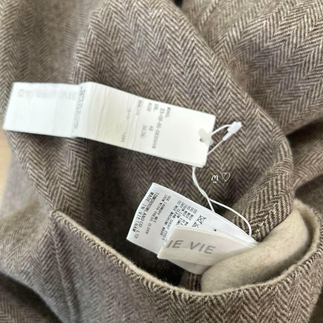 GALERIE VIE ギャルリーヴィー　ウールダブルフェイスフーデッドコート