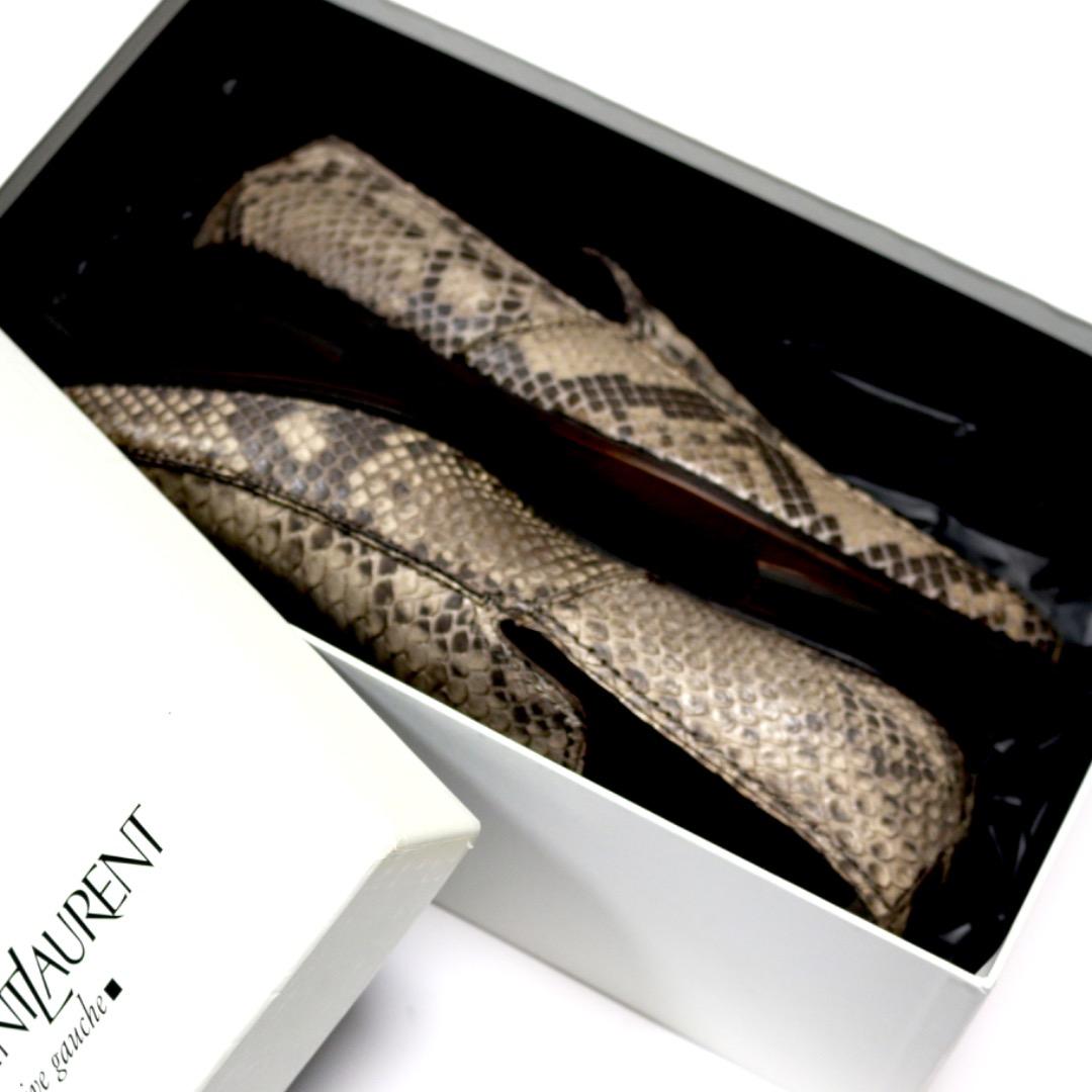 新品 SAINT LAURENT サンローラン パイソン シューズ 革靴41.5