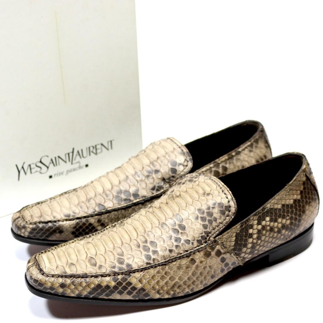 新品 SAINT LAURENT サンローラン パイソン シューズ 革靴41.5