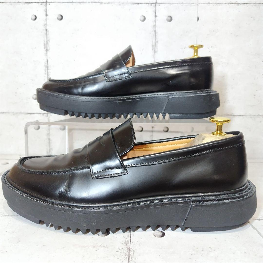 【美品】 UNITED TOKYO 厚底 ローファー 美品 黒 レザー