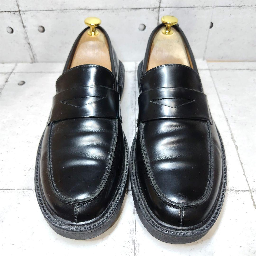 【美品】 UNITED TOKYO 厚底 ローファー 美品 黒 レザー