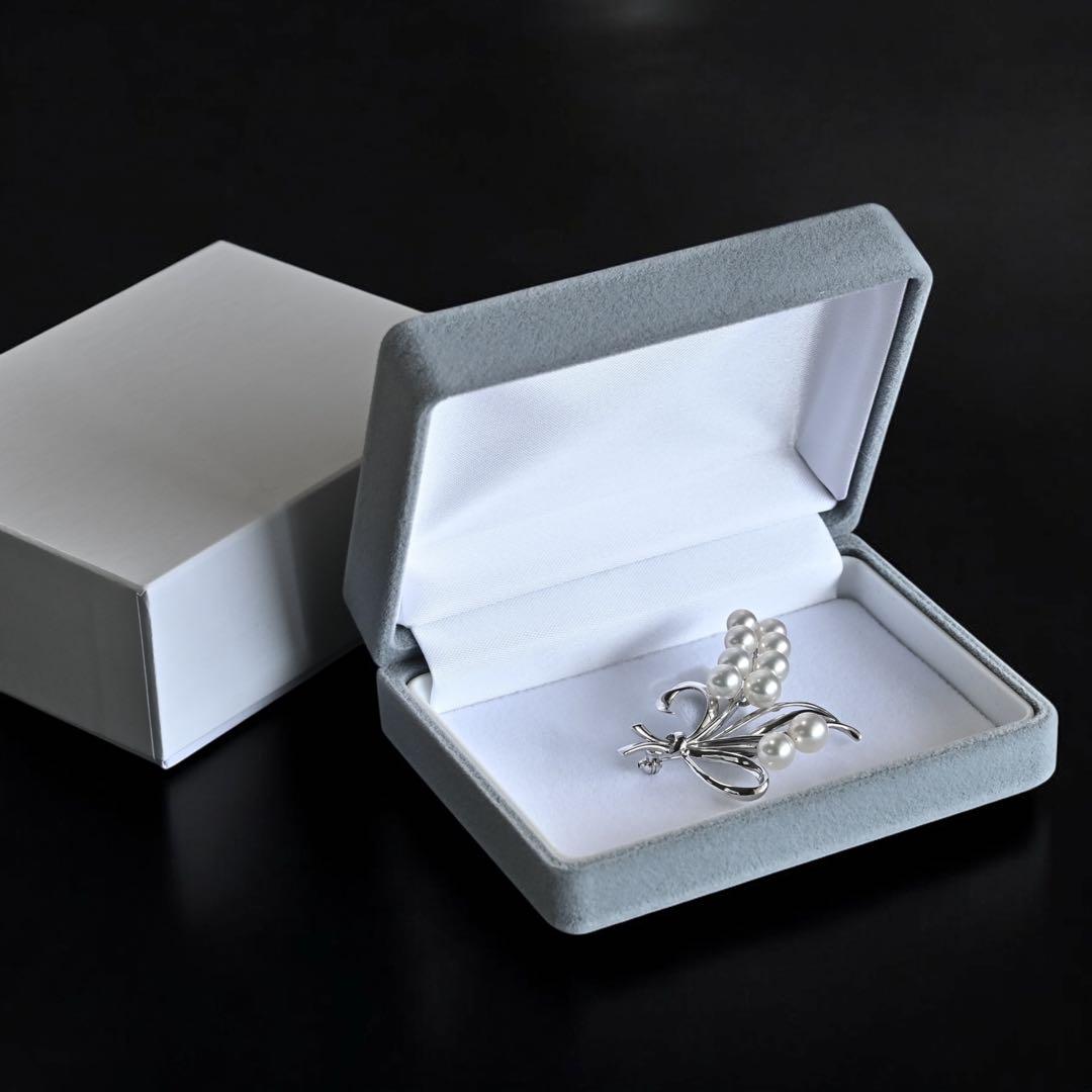 【未使用保管品】ミキモト　花珠級　アコヤ　パール　本真珠　ブローチ　コサージュ