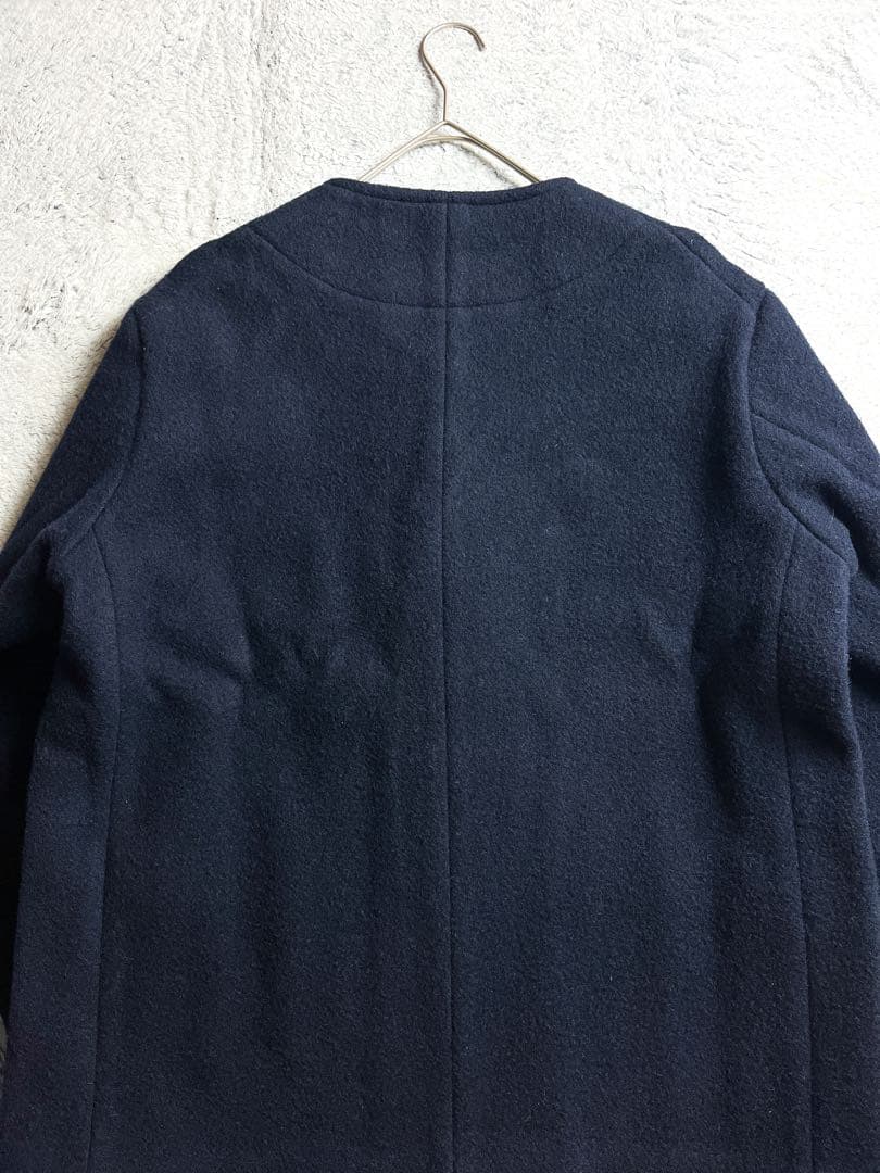 【DANTON】ダントン モッサウール ノーカラージャケット ネイビー 40