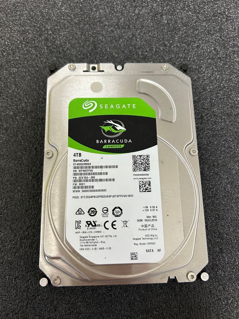 SEAGATE ST4000DM004 4TB 内蔵型HDD 自作PC