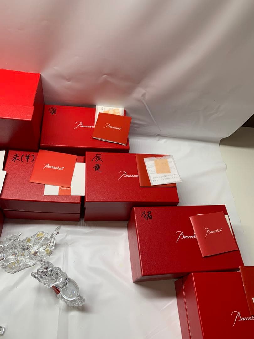 超美品　バカラ　十二支セット　クリスタルガラス 　干支の置物　12点セット箱あり