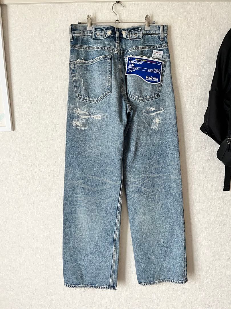 シ*ン様 【希少】定価82500 dairiku 22aw ダメージ ストレート