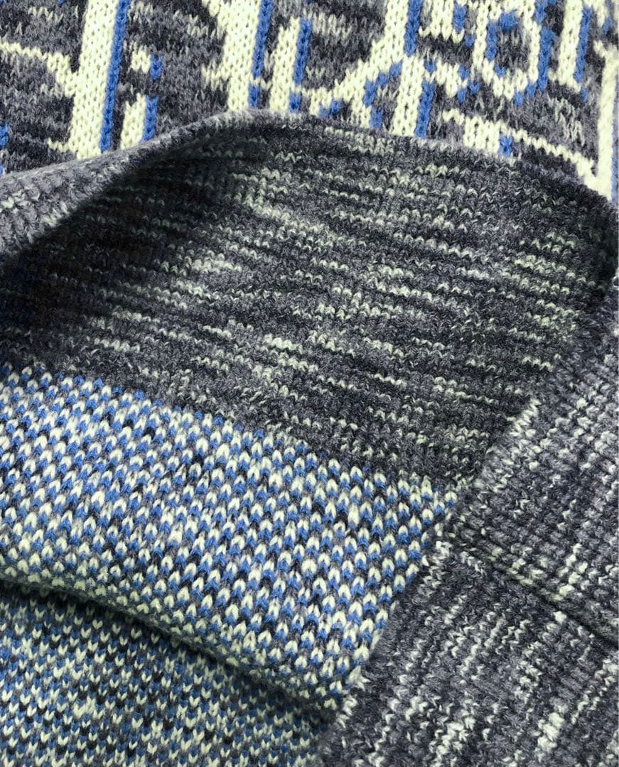 本物 DIOR ディオールSHAWN Oblique ウール ニット ベスト L