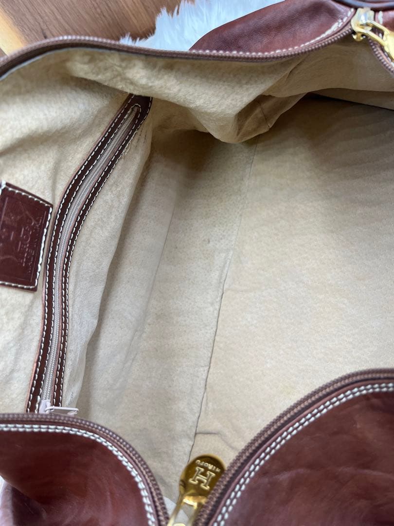 HIROFU 旅行ボストンバッグショルダーバッグ　2way レザー本革大容量