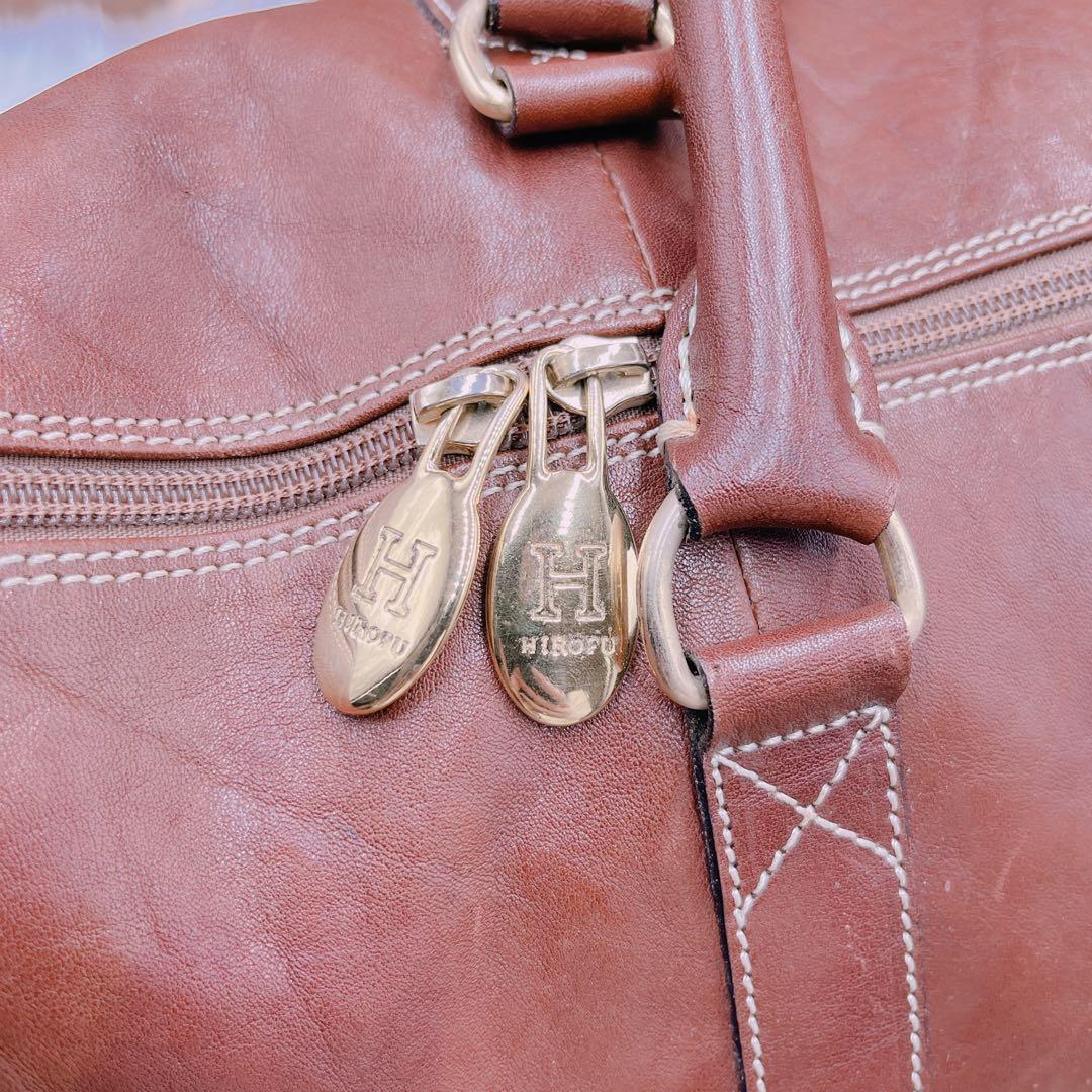 HIROFU 旅行ボストンバッグショルダーバッグ　2way レザー本革大容量