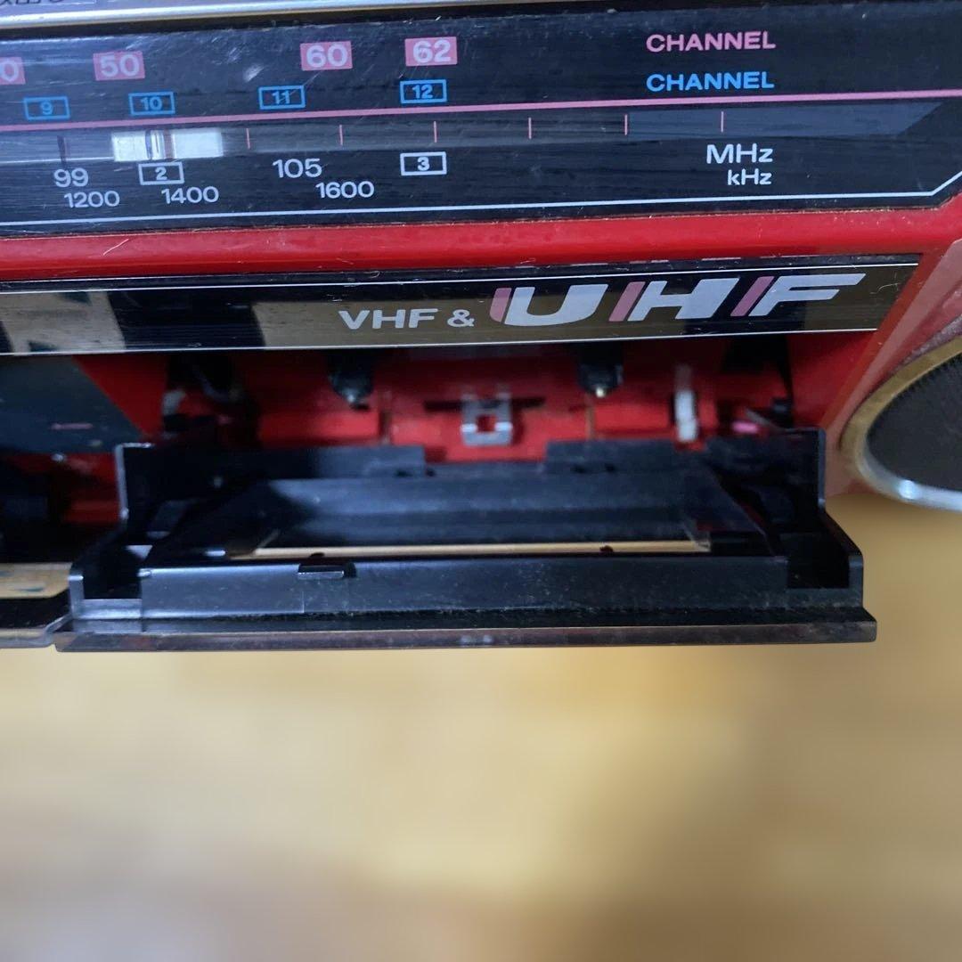 【送料無料】懐かしのダブルカセットプレーヤー サンヨー コンセント付 昭和レトロ