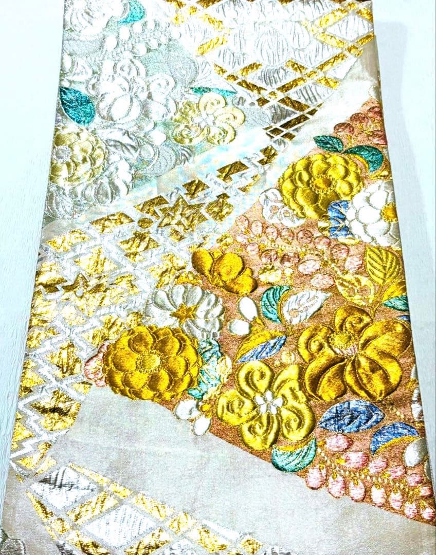 専用♡ 豪華♡金銀 辻が花 膨れ織　振袖用　正絹　袋帯