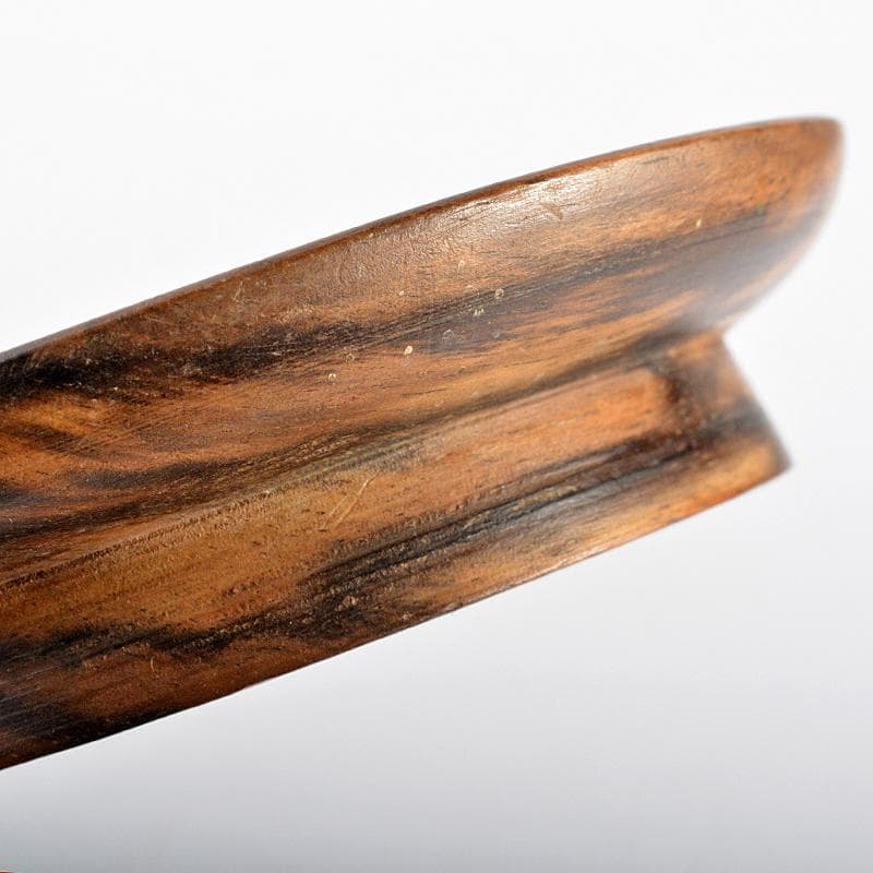 大陸　永楽善五郎作　鉄絵　蜻蛉文　内銀張　盃　黒柿盃台付　D　R5937