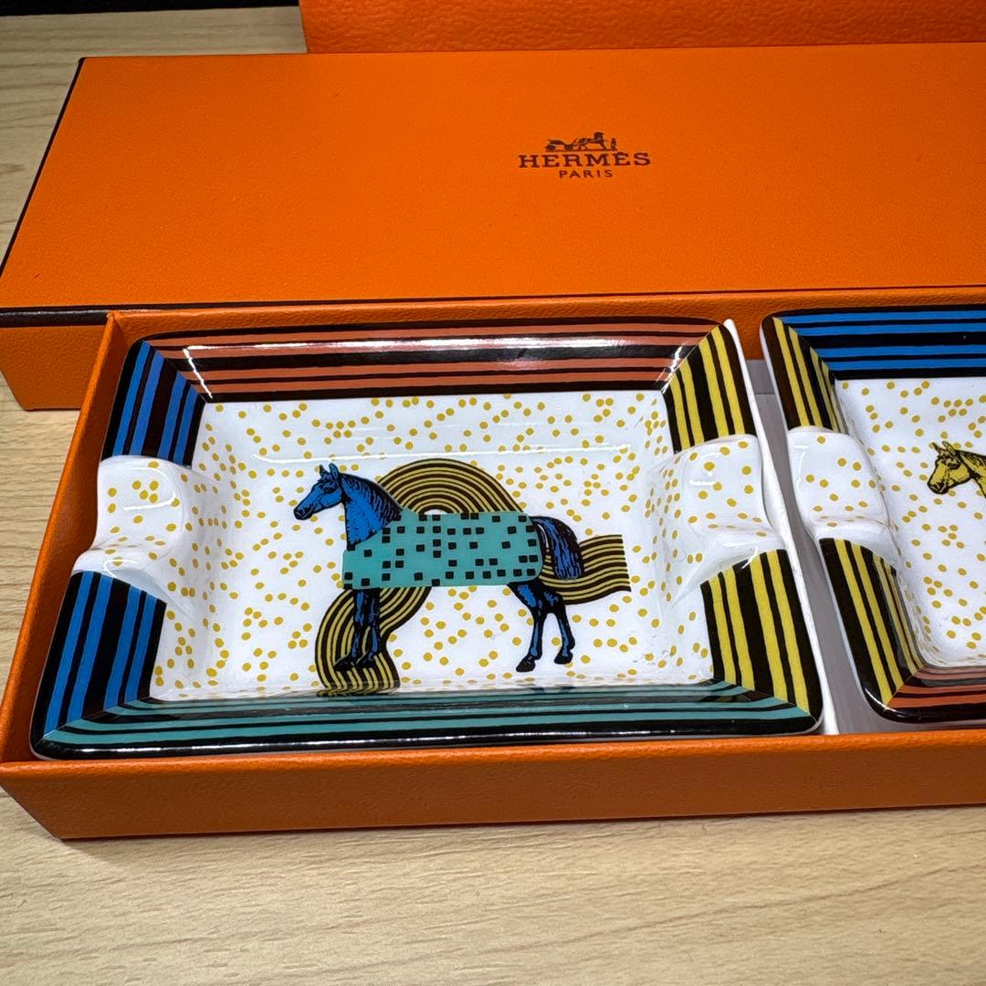 エルメス アッシュトレイ アッシュトレー 灰皿 小物入れ 2個セット　馬