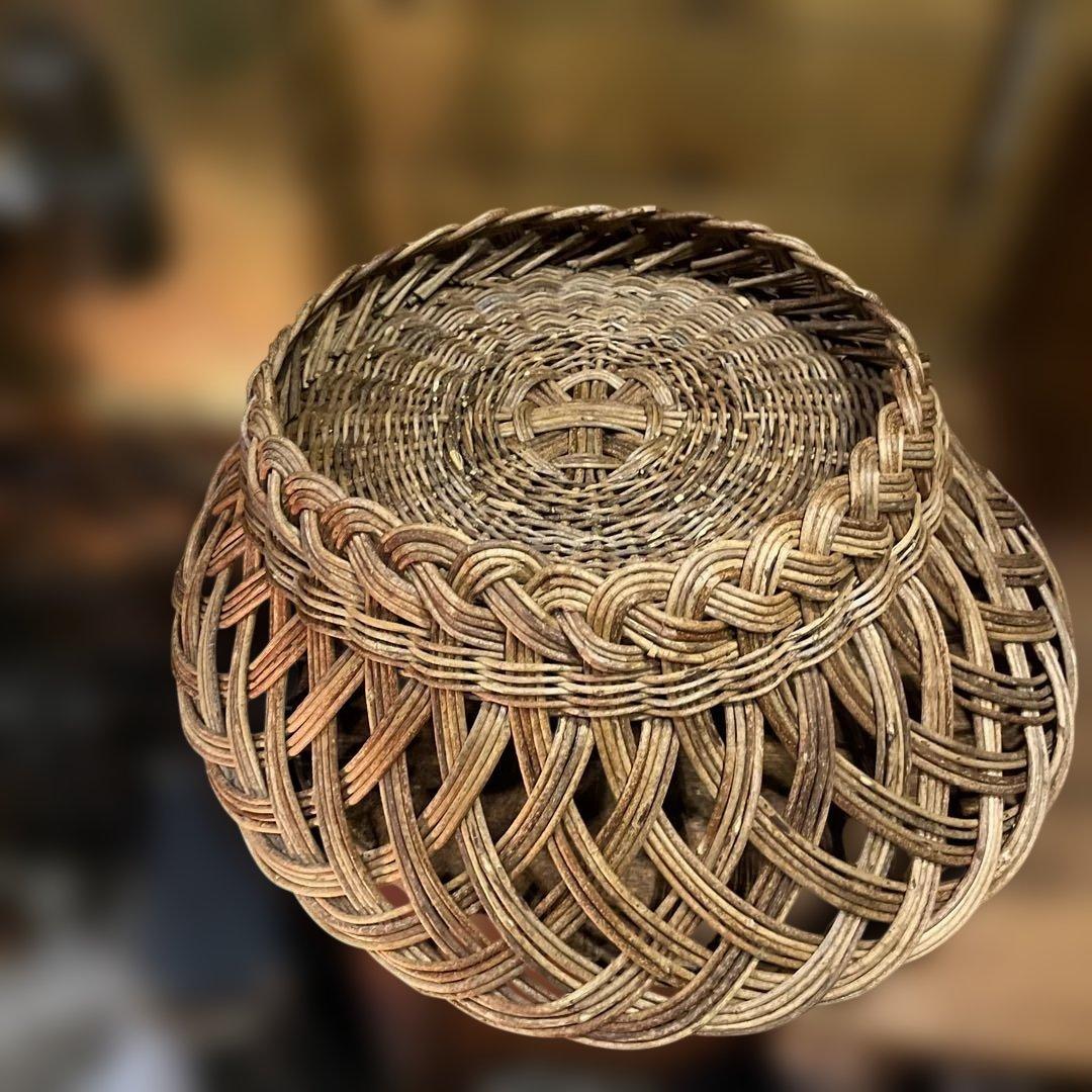 ヴィンテージ　アケビ蔓籠