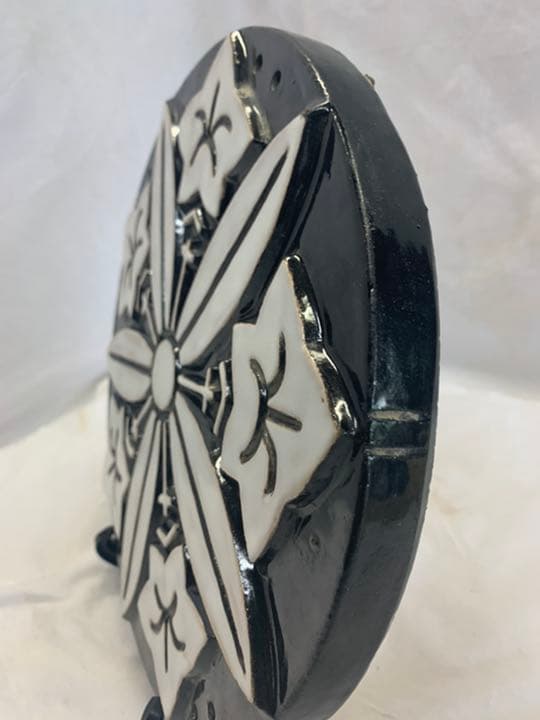 久我龍担　焼物　家紋