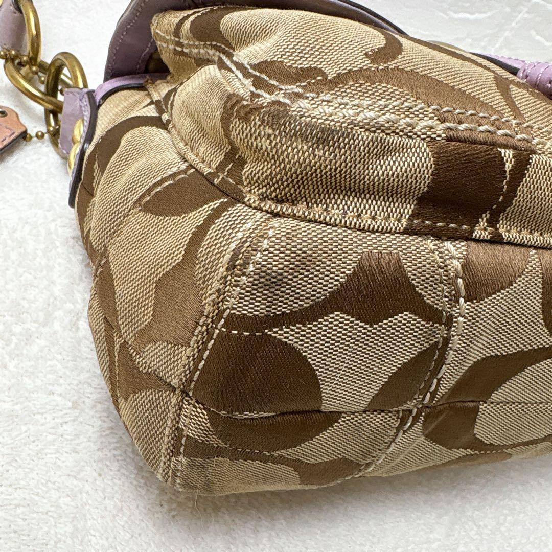 【希少✨】コーチ ソーホー ハンドバッグ パープル アクセサリーポーチ