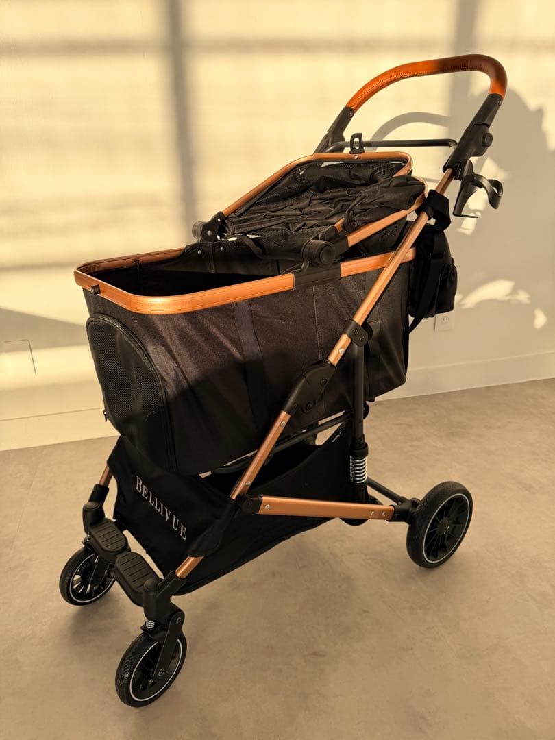 未使用 開封済み BELLIUVE ペットカート ブラック 25kgまで　分離式