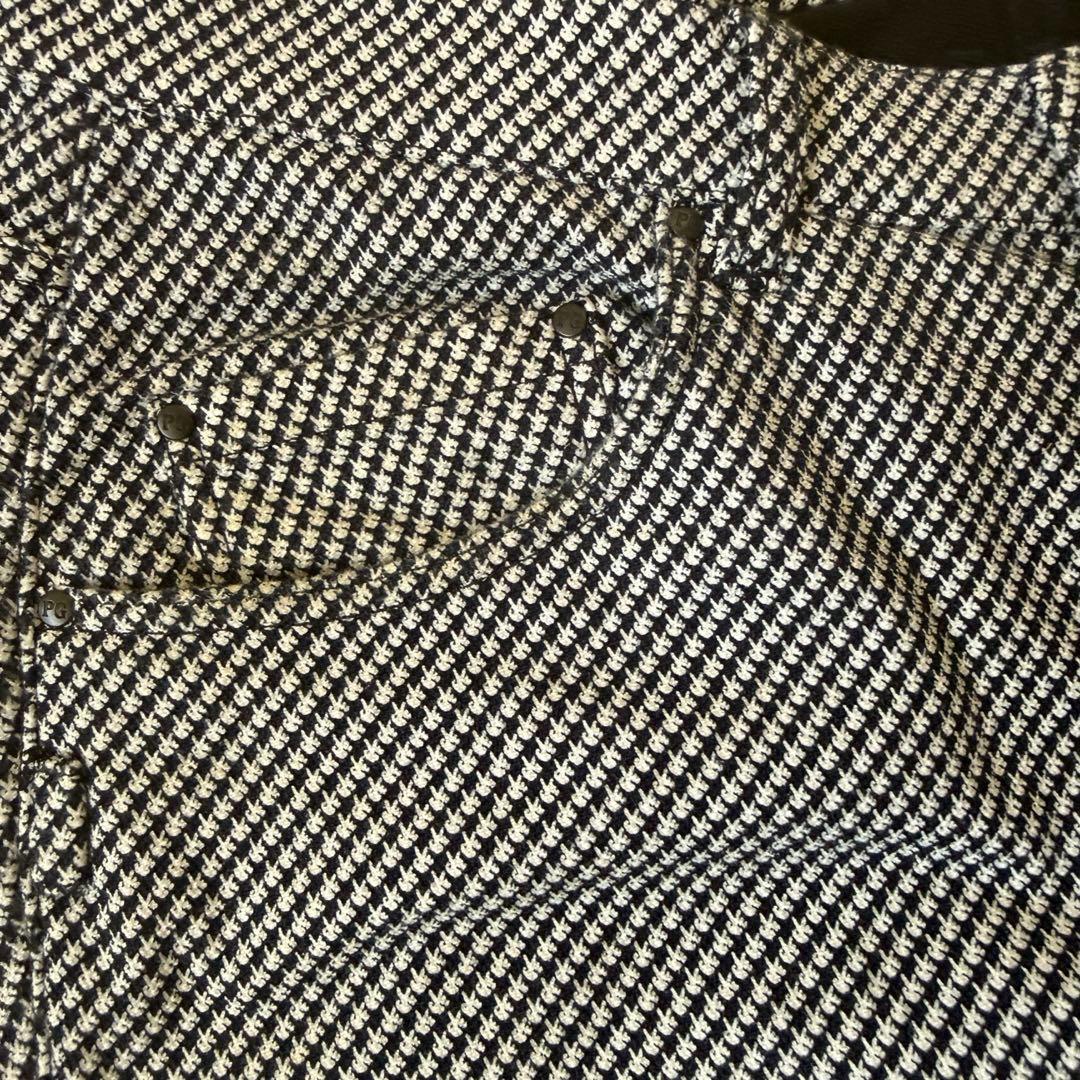 裏起毛　防寒　秋冬　パーリーゲイツ　パンツ　XL〜XXL相当 千鳥格子　黒　白