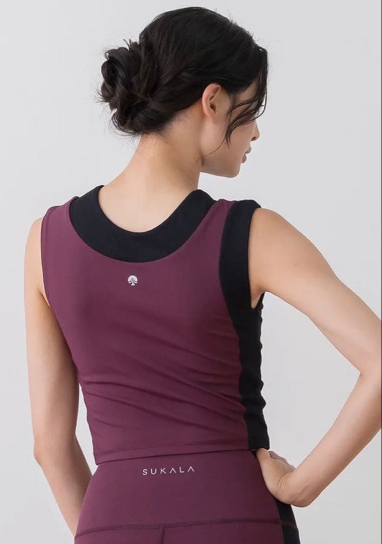 【SUKALA 】ヨガウェアセット Mタンクトップとワイドパンツ