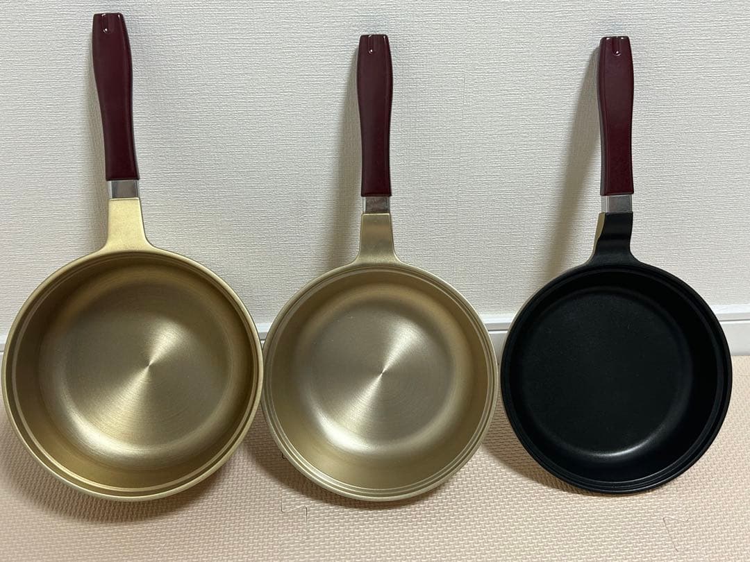 マル球産業　かわいいナベミニゴールド　深ナベ・浅ナベ・フライパンセット