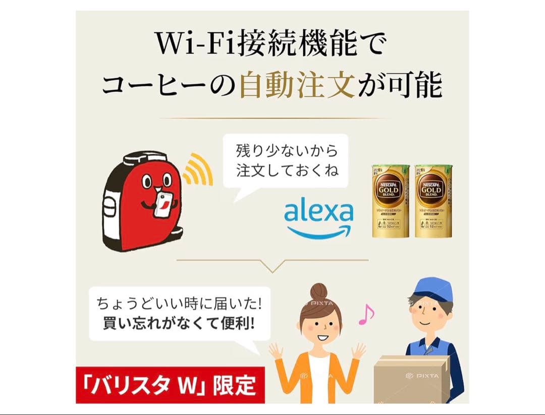 【新品未使用】ネスカフェ ゴールドブレンド バリスタ(W) ダブリュー レッド
